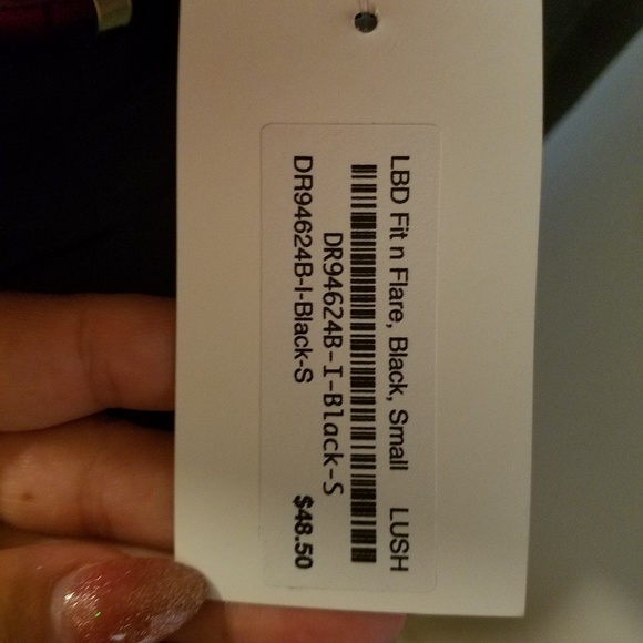 🌻Lush Black Fit and Flare Cross Back Dress - Picture 5 of 5